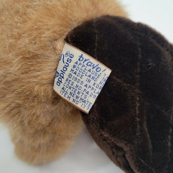 Vintage  1989 APPLAUSE Bravo BEAVER Sherwood Plush 10" - Picture 4 of 7
